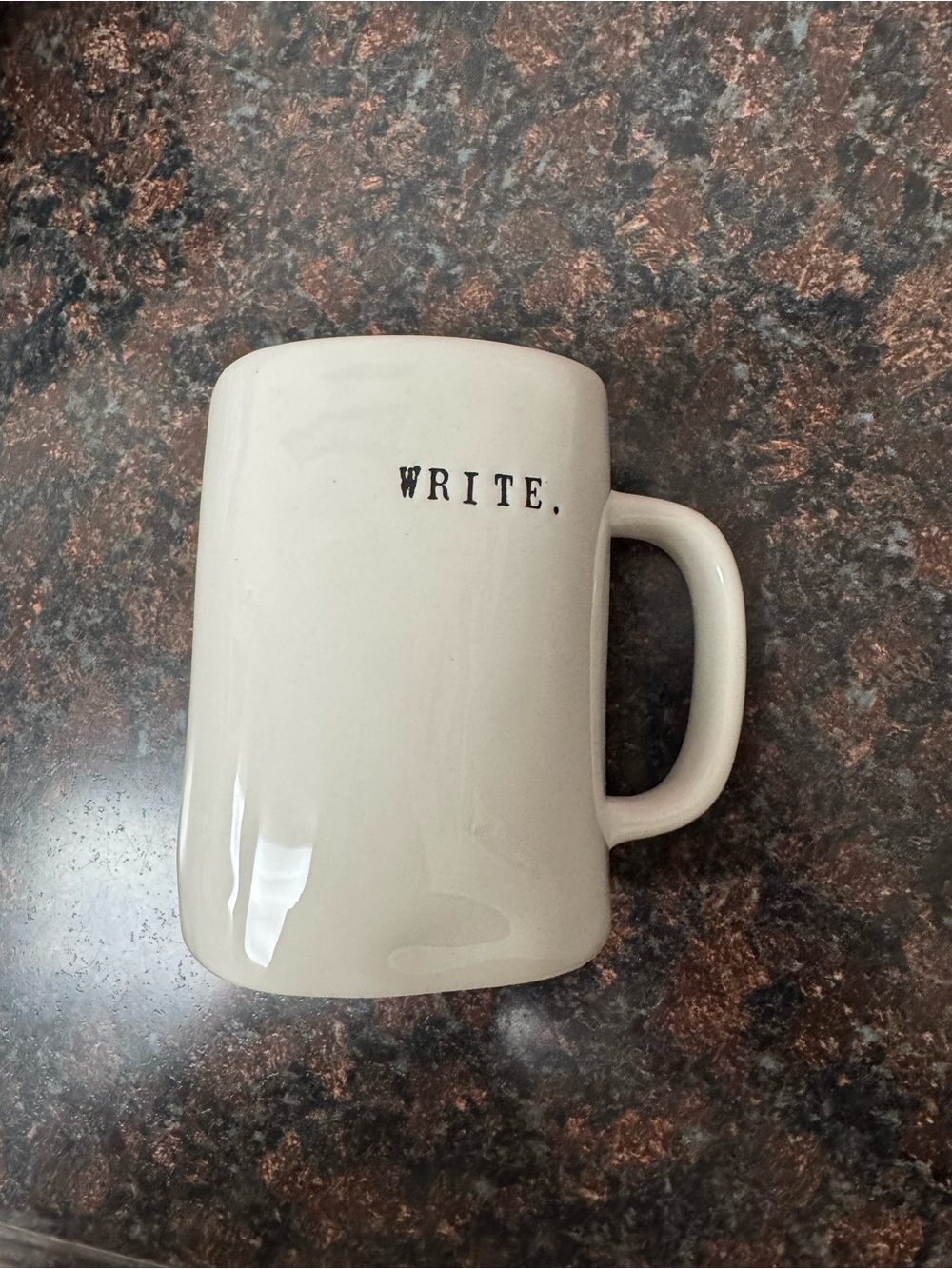 Rae Dunn WRITE. Ceramic Coffee Mug in Cream